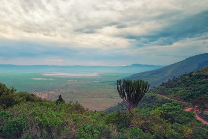 Scenic view from the rim of Ngorongoro crater, Tanzania